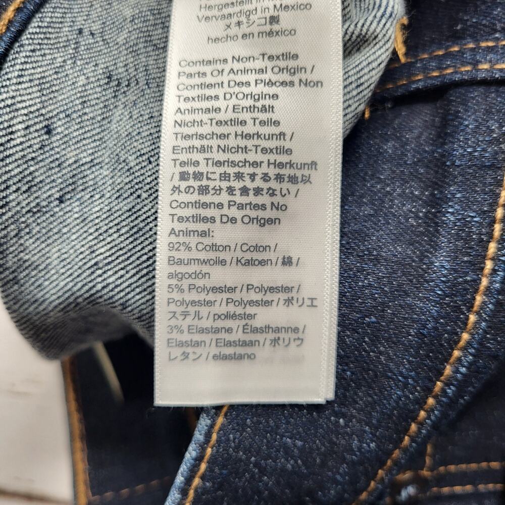 Madewell Mens Straight Jeans Dark Rinse Wash Relaxed Flex Denim Button Zip 28x30 - Picture 11 of 12